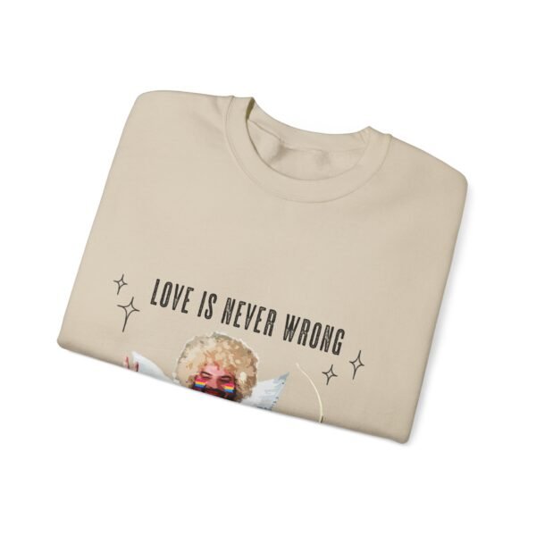 Pansexual Flag Heavy Blend Crewneck Sweatshirt Valentines Day Unisex Size - Love Is Never Wrong - Image 7