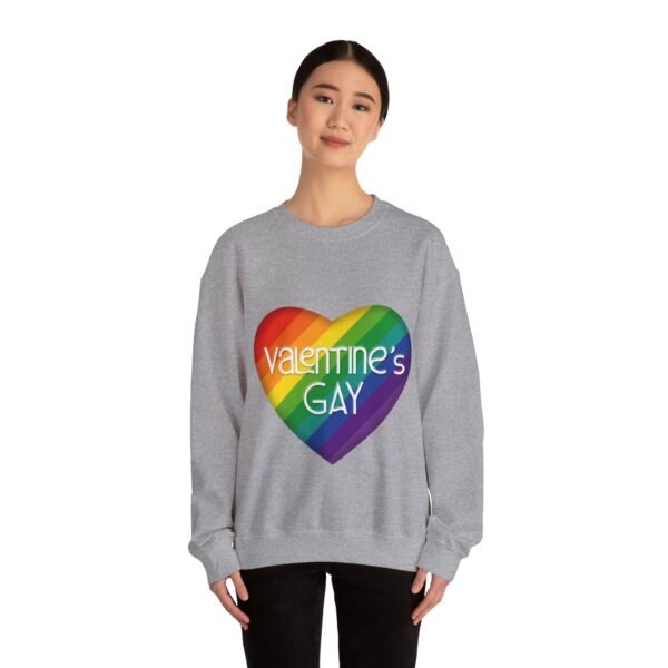 LGBT Flag Heavy Blend Crewneck Sweatshirt Valentines Day Unisex Size - Valentine's Gay - Image 12