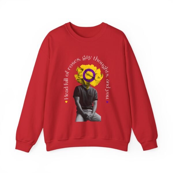 Intersexual Flag Heavy Blend Crewneck Sweatshirt Valentines Day Unisex Size - Head Full Of Roses - Image 17