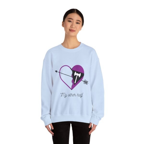 Labrys Lesbian Flag Heavy Blend Crewneck Sweatshirt Valentines Day Unisex Size - My Other Half - Image 12