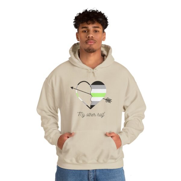 Agender Flag Hoodie Valentine's Day Unisex Size - My Other Half - Image 4