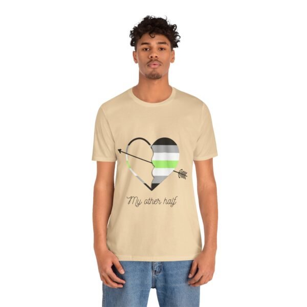 Agender Flag T-shirt Valentines Day Unisex Size - My Other Half - Image 12