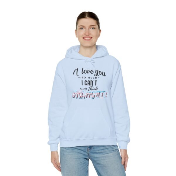 Transgender Flag Hoodie Valentine's Day Unisex Size - I Can't Even Think Straight - Image 19