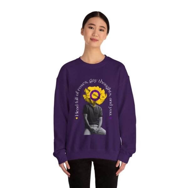 Intersexual Flag Heavy Blend Crewneck Sweatshirt Valentines Day Unisex Size - Head Full Of Roses - Image 16