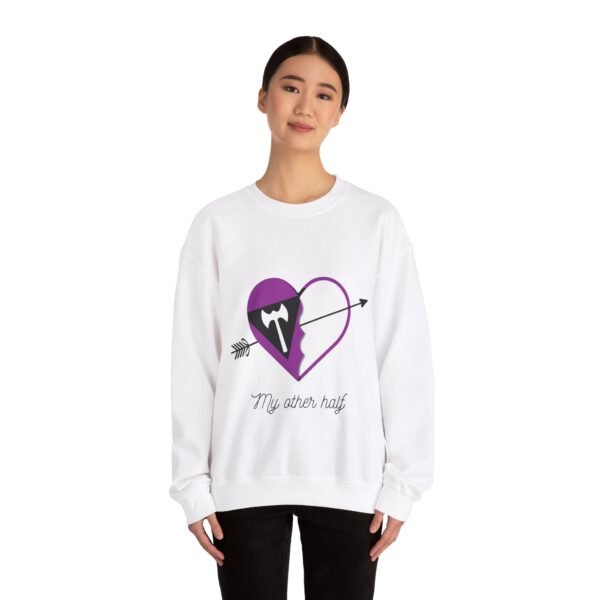 Labrys Lesbian Flag Heavy Blend Crewneck Sweatshirt Valentines Day Unisex Size - My Other Half - Image 4