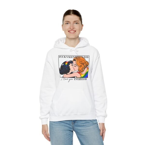 LGBTQ Hoodie Valentine's Day Unisex Size - Fuck Valentine's Day - Image 5
