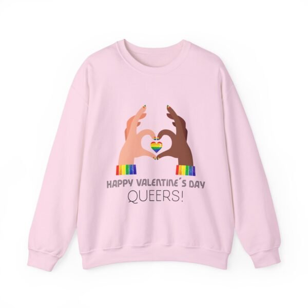 LGBT Flag Heavy Blend Crewneck Sweatshirt Valentines Day Unisex Size - Happy Valentines Day Queers - Image 13