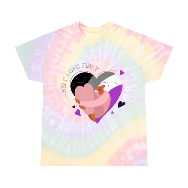 Asexual Flag Tie-Dye Spiral T-Shirt Valentines Day Unisex Size - Self Love First
