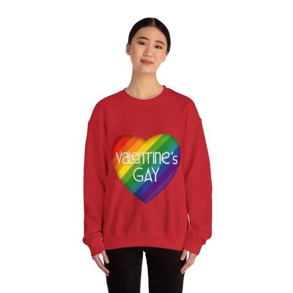 LGBT Flag Heavy Blend Crewneck Sweatshirt Valentines Day Unisex Size - Valentine's Gay - Image 20