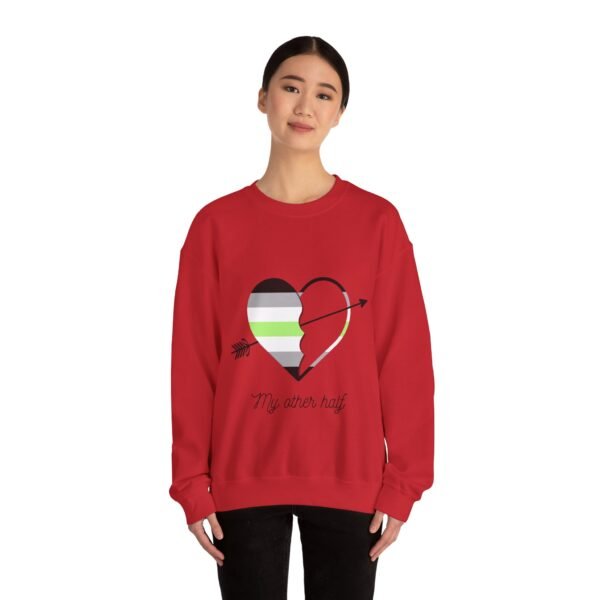 Agender Flag Heavy Blend Crewneck Sweatshirt Valentines Day Unisex Size - My Other Half - Image 20