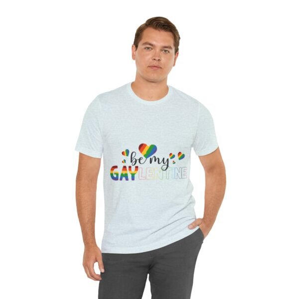 LGBT Flag T-shirt Valentines Day Unisex Size - Be My Gaylentine - Image 22