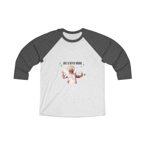 Progress Flag Tri-Blend Raglan Tee Valentines Day Unisex Size - Love Is Never Wrong