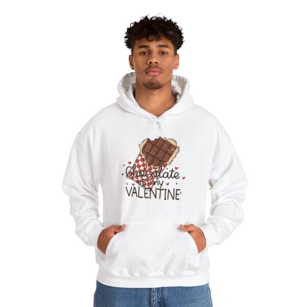 Hoodie Valentine's Day Unisex Size - Chocolate Is My Valentine - Image 4