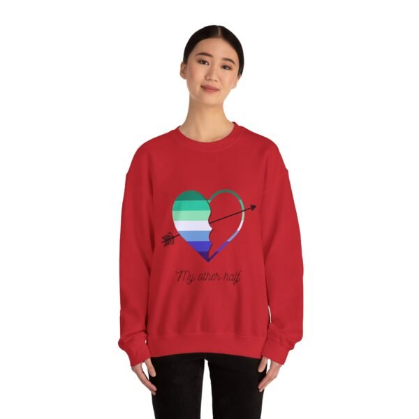 Gay Flag Heavy Blend Crewneck Sweatshirt Valentines Day Unisex Size - My Other Half - Image 20