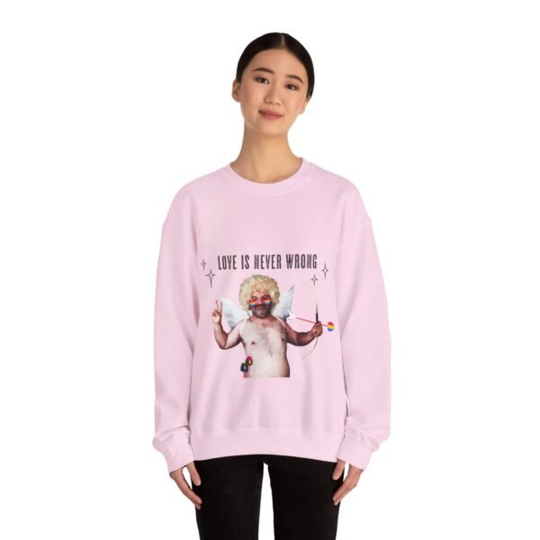 Pansexual Flag Heavy Blend Crewneck Sweatshirt Valentines Day Unisex Size - Love Is Never Wrong - Image 20