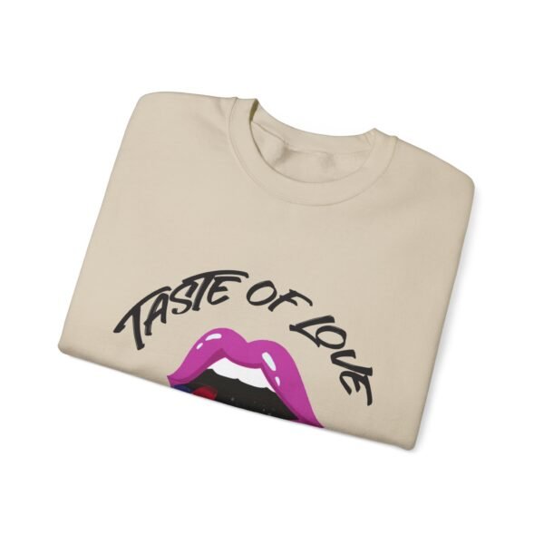 Leather Flag Heavy Blend Crewneck Sweatshirt Valentines Day Unisex Size - Taste Of Love - Image 3