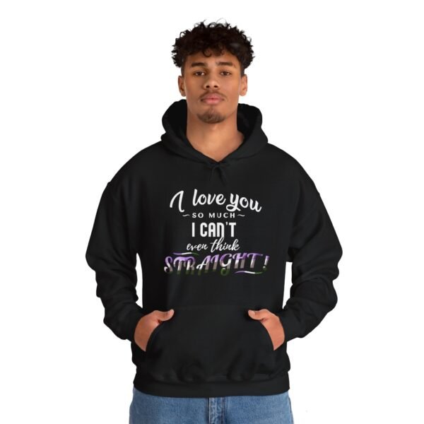 Genderqueer Flag Hoodie Valentine's Day Unisex Size - I Can't Even Think Straight - Image 4