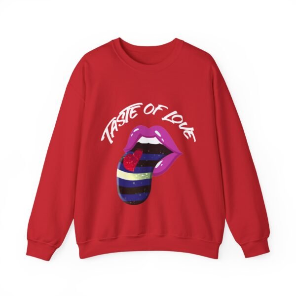 Leather Flag Heavy Blend Crewneck Sweatshirt Valentines Day Unisex Size - Taste Of Love - Image 13
