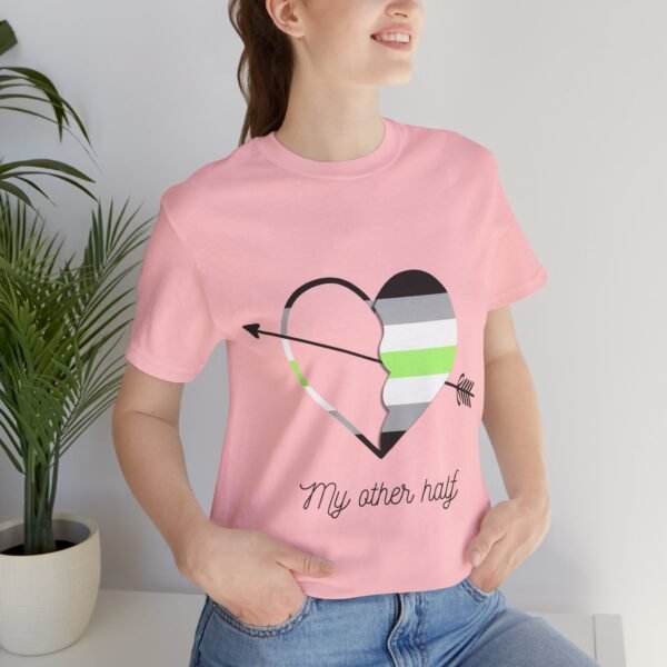 Agender Flag T-shirt Valentines Day Unisex Size - My Other Half - Image 31