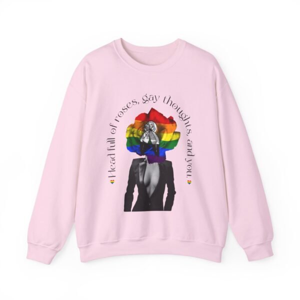 Two Spirit Flag Heavy Blend Crewneck Sweatshirt Valentines Day Unisex Size - Head Full Of Roses - Image 13