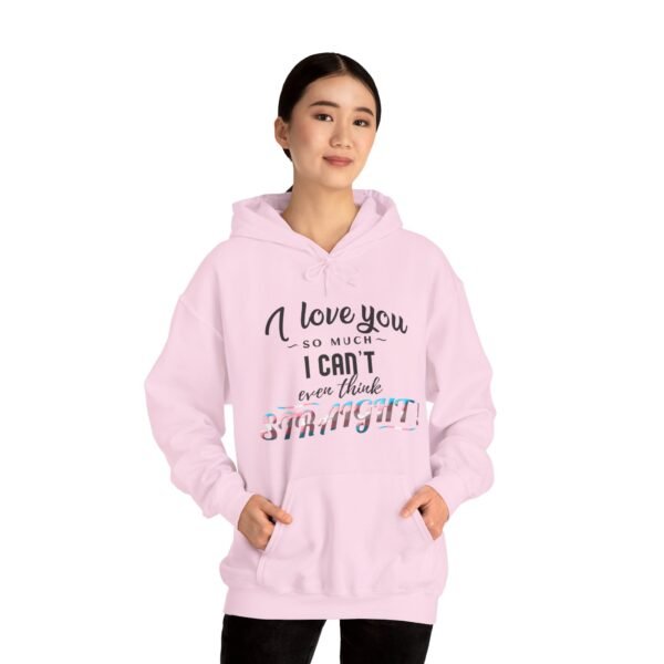 Transgender Flag Hoodie Valentine's Day Unisex Size - I Can't Even Think Straight - Image 24