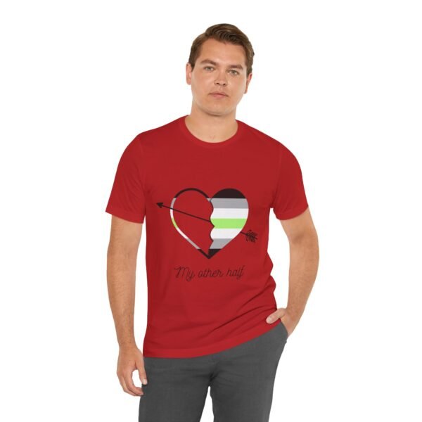 Agender Flag T-shirt Valentines Day Unisex Size - My Other Half - Image 38