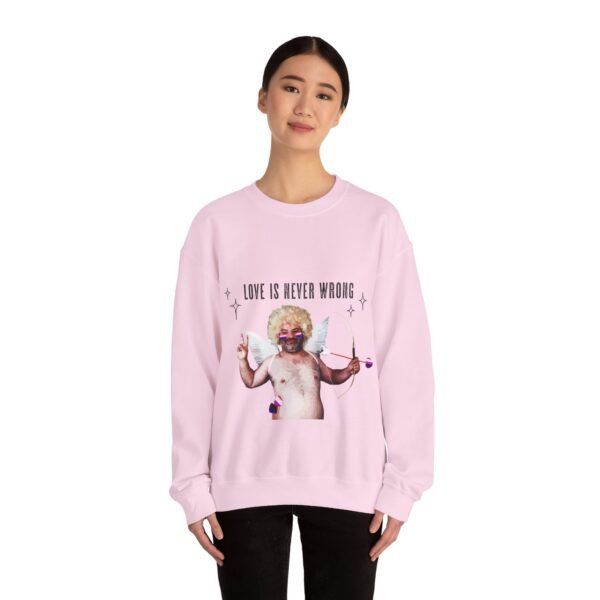 Gender Fluid Flag Heavy Blend Crewneck Sweatshirt Valentines Day Unisex Size - Love Is Never Wrong - Image 20