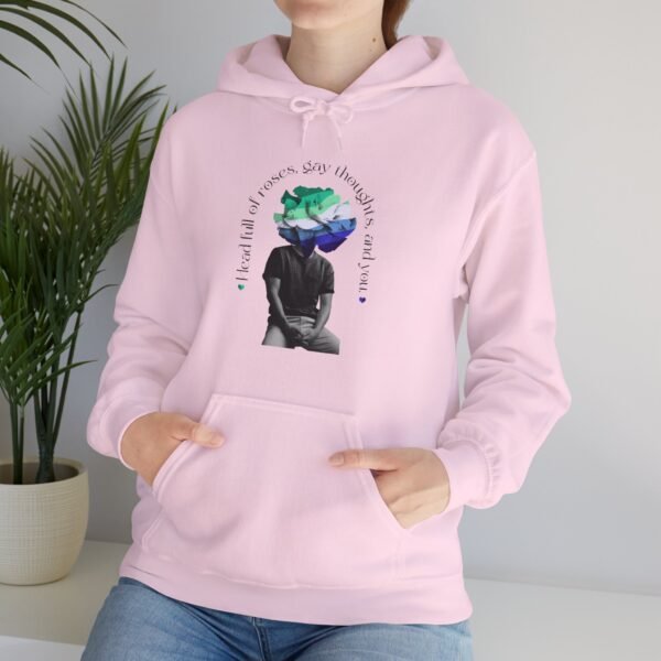 Gay Flag Hoodie Valentine's Day Unisex Size - Head Full Of Roses - Image 28