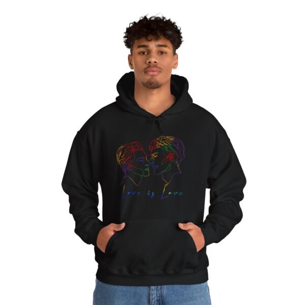 Gay Flag Hoodie Valentine's Day Unisex Size - Love Is Love - Image 3