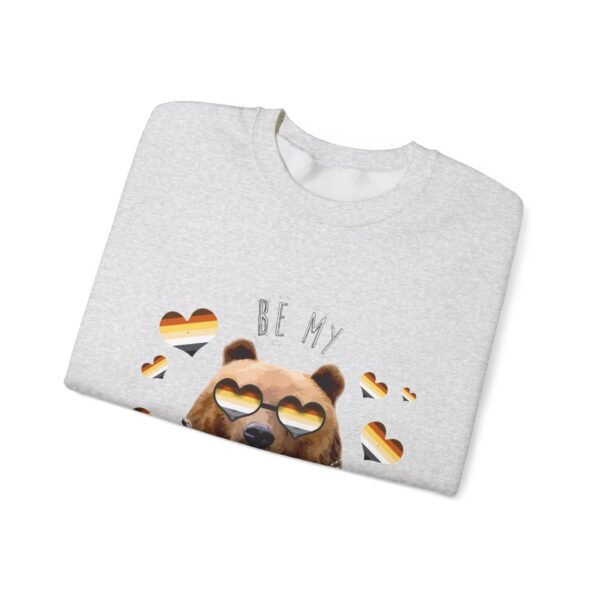 Bear Flag Heavy Blend Crewneck Sweatshirt Valentines Day Unisex Size - Be My Bearlentine - Image 3