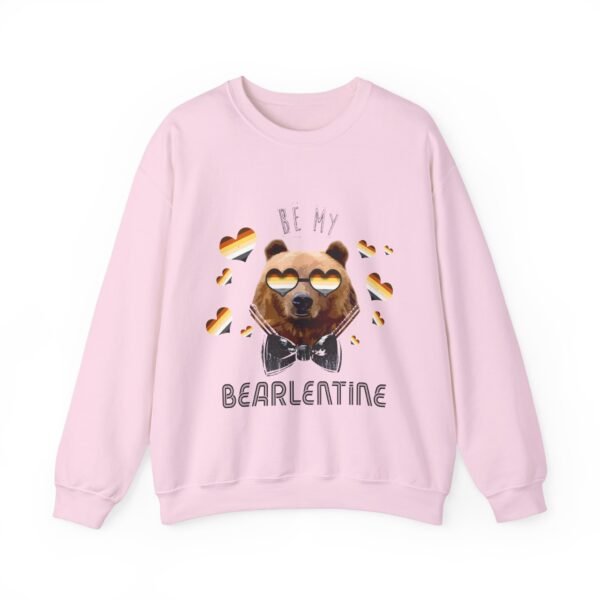 Bear Flag Heavy Blend Crewneck Sweatshirt Valentines Day Unisex Size - Be My Bearlentine - Image 13