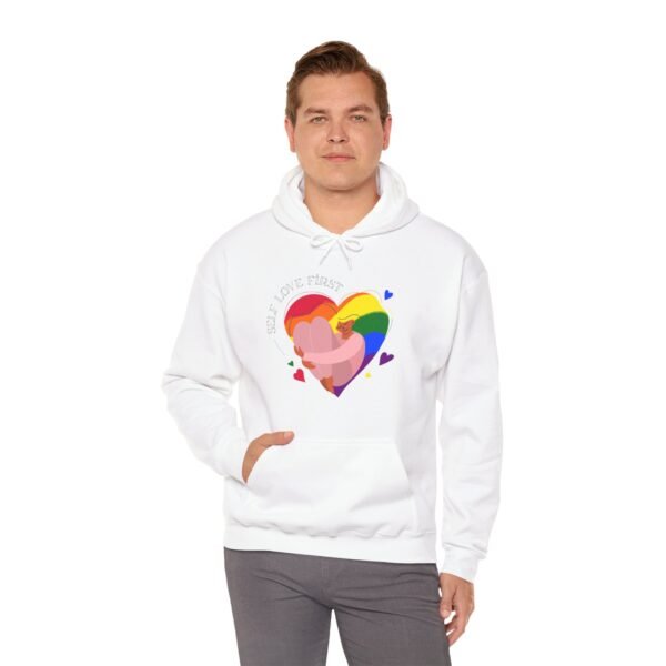 Lgbt Flag Hoodie Valentine's Day Unisex Size - Self Love First - Image 7