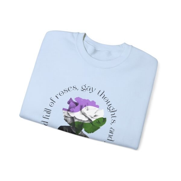 Genderqueer Flag Heavy Blend Crewneck Sweatshirt Valentines Day Unisex Size - Head Full Of Roses - Image 11