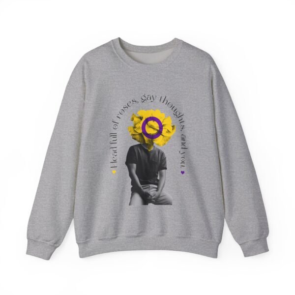 Intersexual Flag Heavy Blend Crewneck Sweatshirt Valentines Day Unisex Size - Head Full Of Roses - Image 9