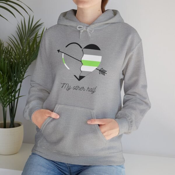 Agender Flag Hoodie Valentine's Day Unisex Size - My Other Half - Image 14
