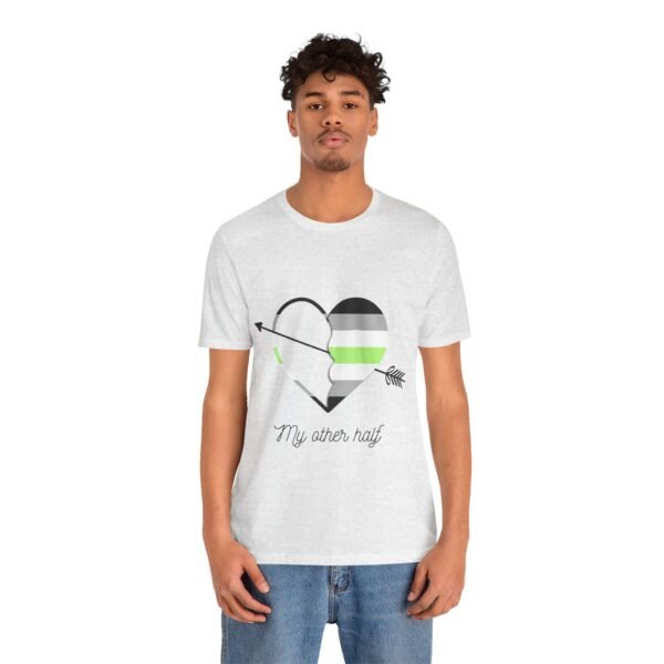 Agender Flag T-shirt Valentines Day Unisex Size - My Other Half - Image 4