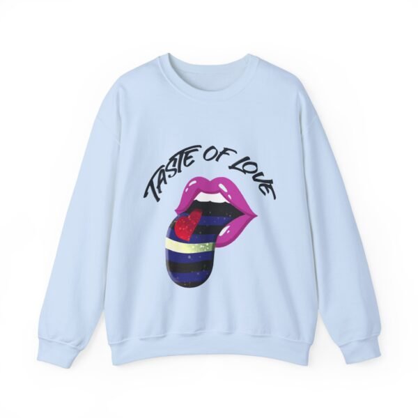 Leather Flag Heavy Blend Crewneck Sweatshirt Valentines Day Unisex Size - Taste Of Love - Image 5