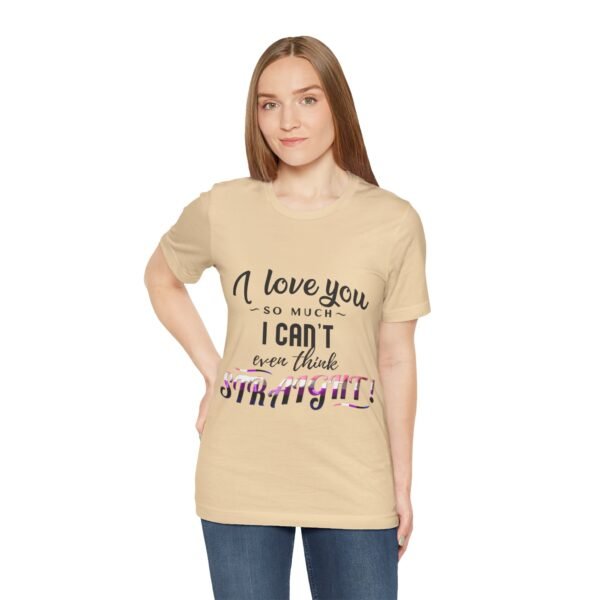 Genderfluid Flag T-shirt Valentines Day Unisex Size - I Can't Even Think Straight - Image 5