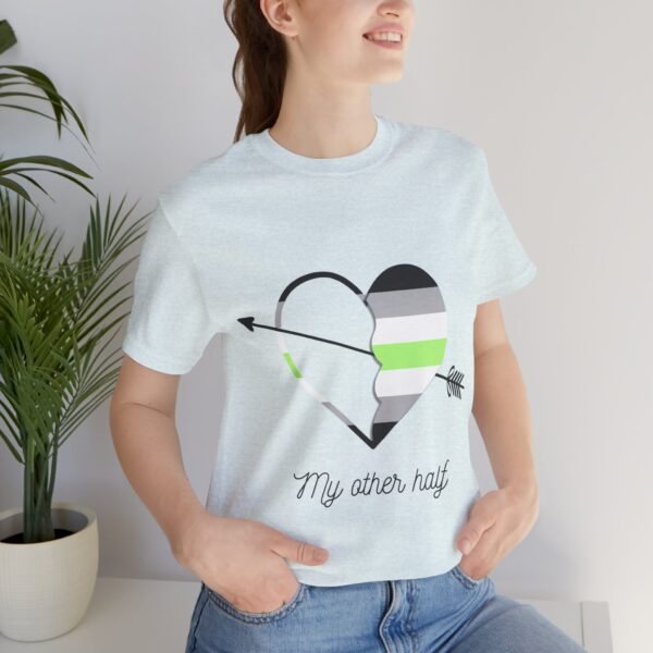 Agender Flag T-shirt Valentines Day Unisex Size - My Other Half - Image 23