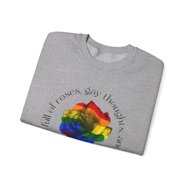 LGBT Flag Heavy Blend Crewneck Sweatshirt Valentines Day Unisex Size - Head Full Of Roses - Image 11