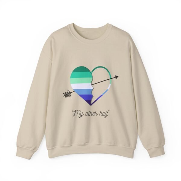 Gay Flag Heavy Blend Crewneck Sweatshirt Valentines Day Unisex Size - My Other Half - Image 5