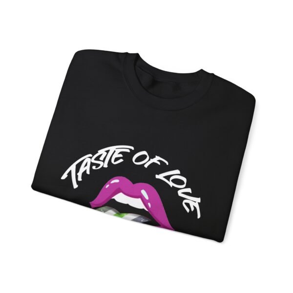 Agender Flag Heavy Blend Crewneck Sweatshirt Valentines Day Unisex Size - Taste Of Love - Image 3