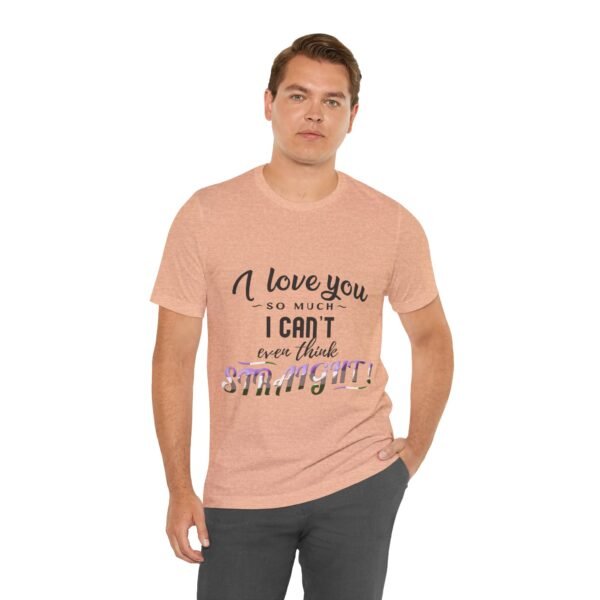 Genderqueer Flag T-shirt Valentines Day Unisex Size - I Can't Even Think Straight - Image 14