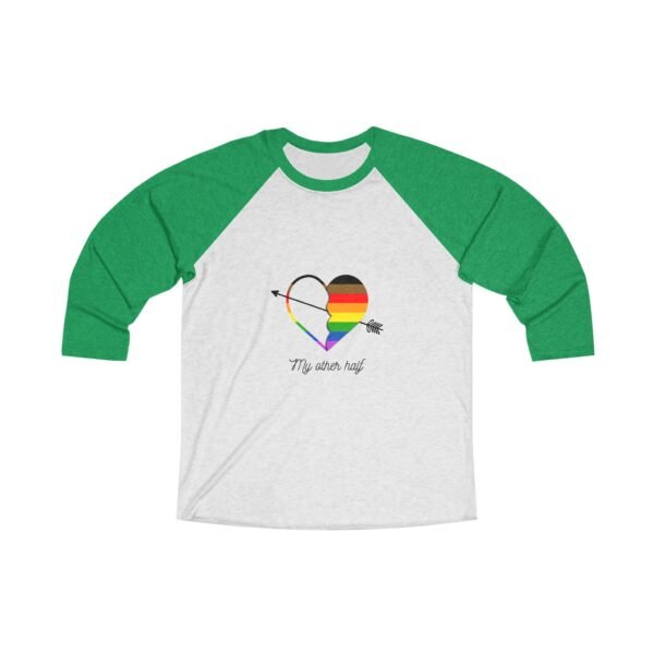 Philadelphia Flag Tri-Blend Raglan Tee Valentines Day Unisex Size - My Other Half - Image 5