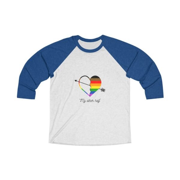 Philadelphia Flag Tri-Blend Raglan Tee Valentines Day Unisex Size - My Other Half - Image 7