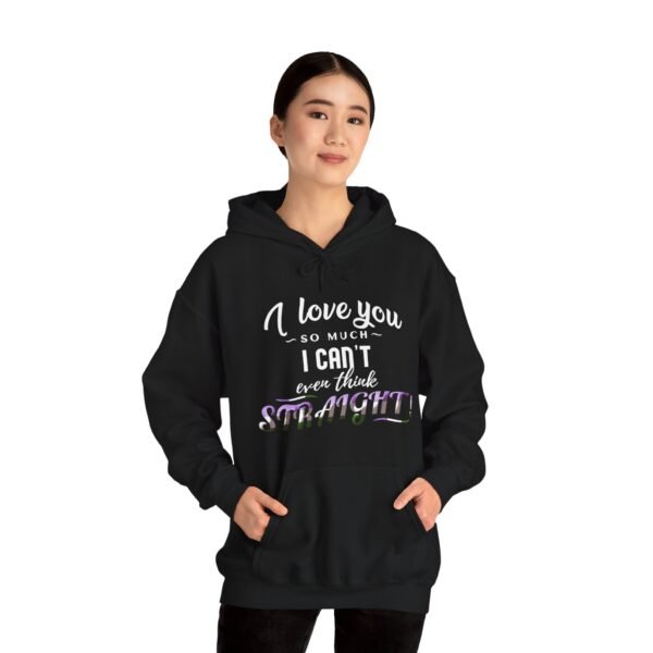 Genderqueer Flag Hoodie Valentine's Day Unisex Size - I Can't Even Think Straight - Image 3
