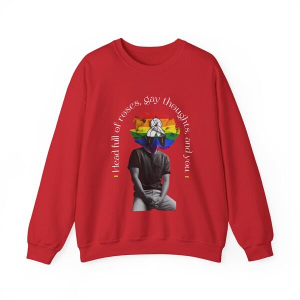 Two Spirit Flag Heavy Blend Crewneck Sweatshirt Valentines Day Unisex Size - Head Full Of Roses - Image 13