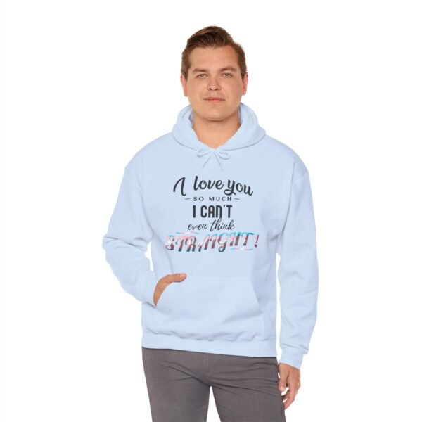 Transgender Flag Hoodie Valentine's Day Unisex Size - I Can't Even Think Straight - Image 20