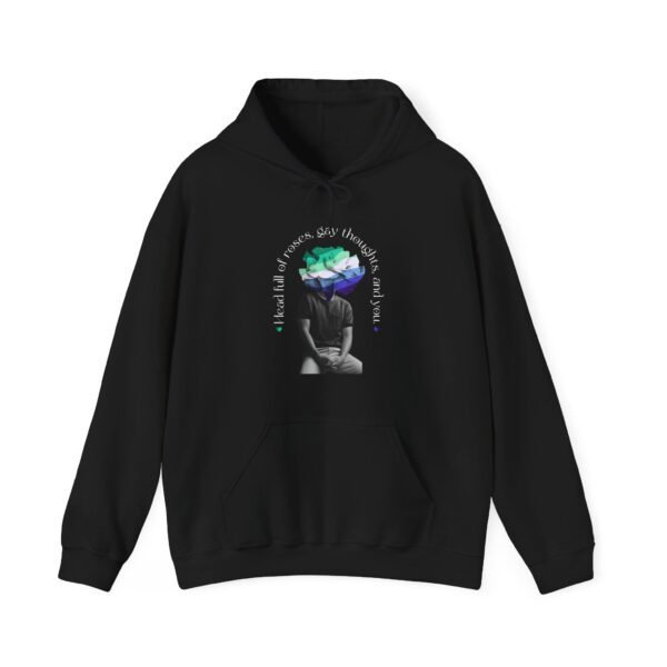 Gay Flag Hoodie Valentine's Day Unisex Size - Head Full Of Roses - Image 8