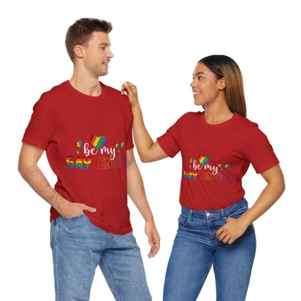 LGBT Flag T-shirt Valentines Day Unisex Size - Be My Gaylentine - Image 40